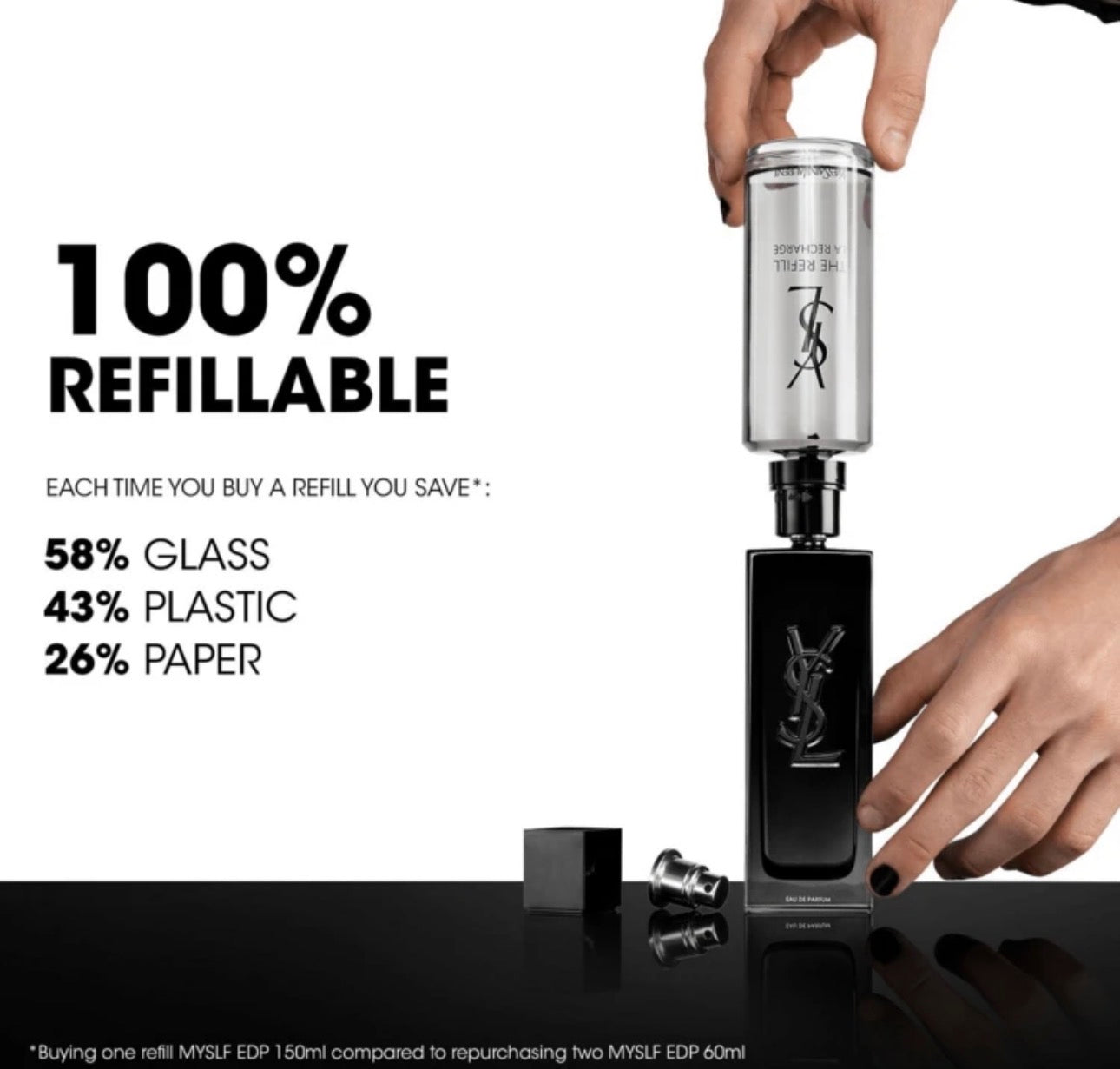Saint Laurent YSL Myself L'Absolu Men's Parfum Spray 3.3oz (100ml)