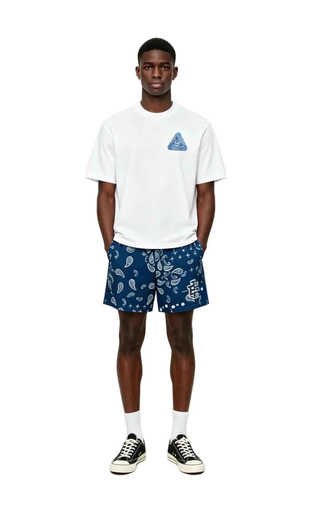 Eric Emanuel EE Basic Core Short SS25 Navy Paisley