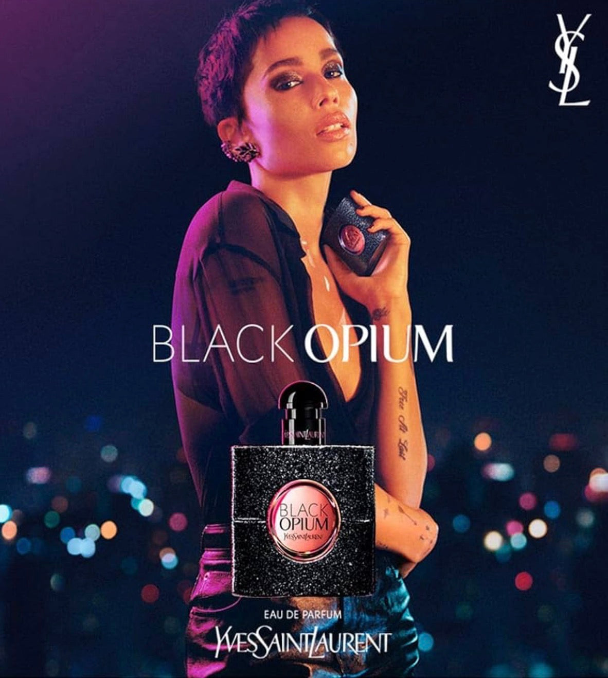 Yves Saint Laurent Eau De Parfum Spray for Women, Black Opium, 3.0 Ounce